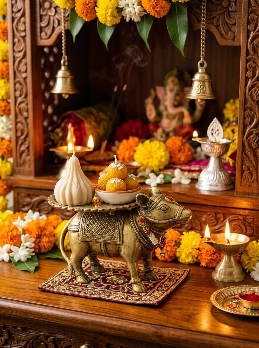Mushak Stand & Modak Candles Gift Hamper